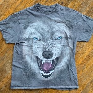 3D TEES Wolf Graphic Shirt Grey Men’s Size L